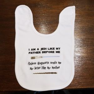 Starwars / Harry Potter  custom printed bib